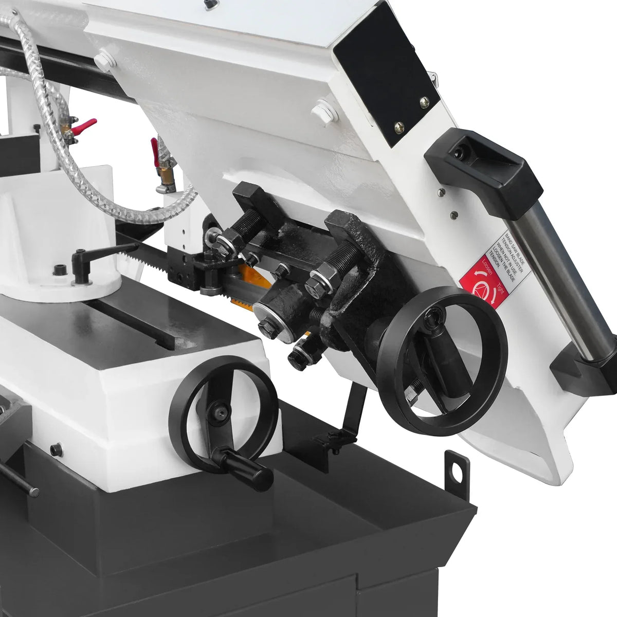 Metal Cutting Band Saw, 10" Round / 18"x5" Rectangular Capacity, 2HP 1.5kW Motor, 4-Speed (35-114 MPM), Horizontal Bandsaw with 0-45° Swivel, Hydraulic Downfeed, 230V 1PH 60Hz, Industrial Grade for Steel, Aluminum & Alloys BS-1018B