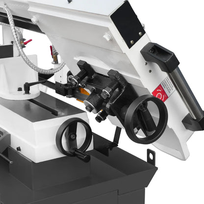 Metal Cutting Band Saw, 10" Round / 18"x5" Rectangular Capacity, 2HP 1.5kW Motor, 4-Speed (35-114 MPM), Horizontal Bandsaw with 0-45° Swivel, Hydraulic Downfeed, 230V 1PH 60Hz, Industrial Grade for Steel, Aluminum & Alloys BS-1018B