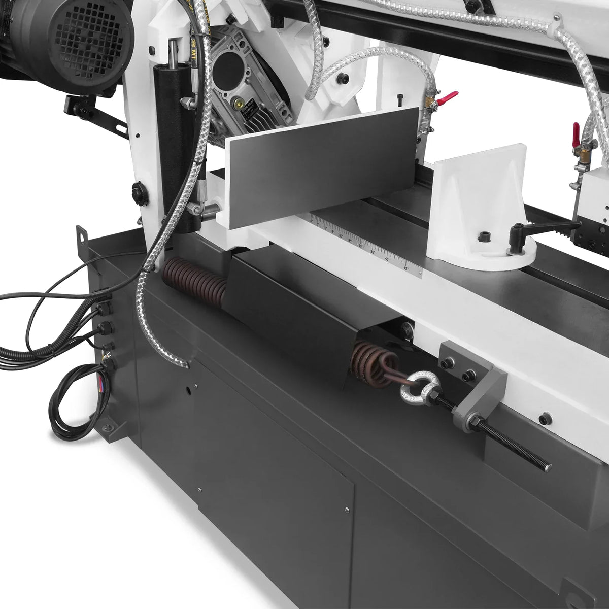 Metal Cutting Band Saw, 10" Round / 18"x5" Rectangular Capacity, 2HP 1.5kW Motor, 4-Speed (35-114 MPM), Horizontal Bandsaw with 0-45° Swivel, Hydraulic Downfeed, 230V 1PH 60Hz, Industrial Grade for Steel, Aluminum & Alloys BS-1018B