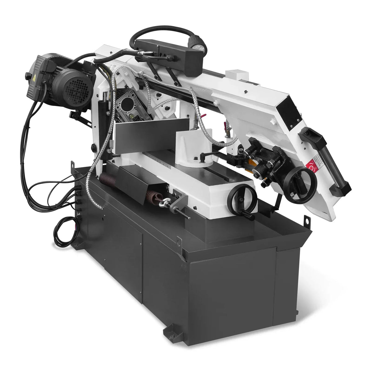 Metal Cutting Band Saw, 10" Round / 18"x5" Rectangular Capacity, 2HP 1.5kW Motor, 4-Speed (35-114 MPM), Horizontal Bandsaw with 0-45° Swivel, Hydraulic Downfeed, 230V 1PH 60Hz, Industrial Grade for Steel, Aluminum & Alloys BS-1018B