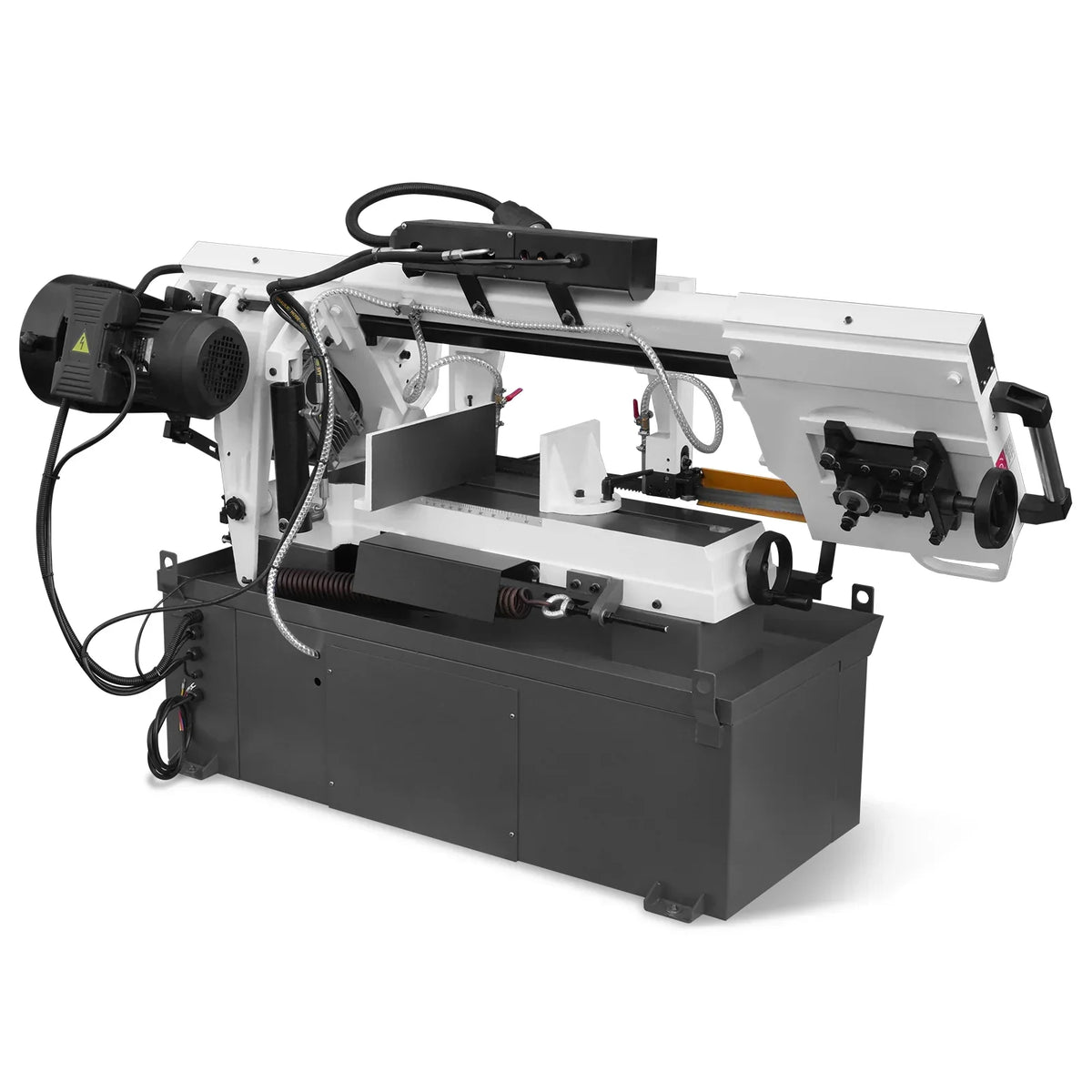 Metal Cutting Band Saw, 10" Round / 18"x5" Rectangular Capacity, 2HP 1.5kW Motor, 4-Speed (35-114 MPM), Horizontal Bandsaw with 0-45° Swivel, Hydraulic Downfeed, 230V 1PH 60Hz, Industrial Grade for Steel, Aluminum & Alloys BS-1018B