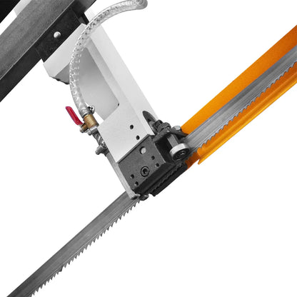 Metal Cutting Band Saw, 10" Round / 18"x5" Rectangular Capacity, 2HP 1.5kW Motor, 4-Speed (35-114 MPM), Horizontal Bandsaw with 0-45° Swivel, Hydraulic Downfeed, 230V 1PH 60Hz, Industrial Grade for Steel, Aluminum & Alloys BS-1018B