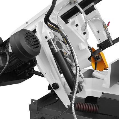 Metal Cutting Band Saw, 10" Round / 18"x5" Rectangular Capacity, 2HP 1.5kW Motor, 4-Speed (35-114 MPM), Horizontal Bandsaw with 0-45° Swivel, Hydraulic Downfeed, 230V 1PH 60Hz, Industrial Grade for Steel, Aluminum & Alloys BS-1018B