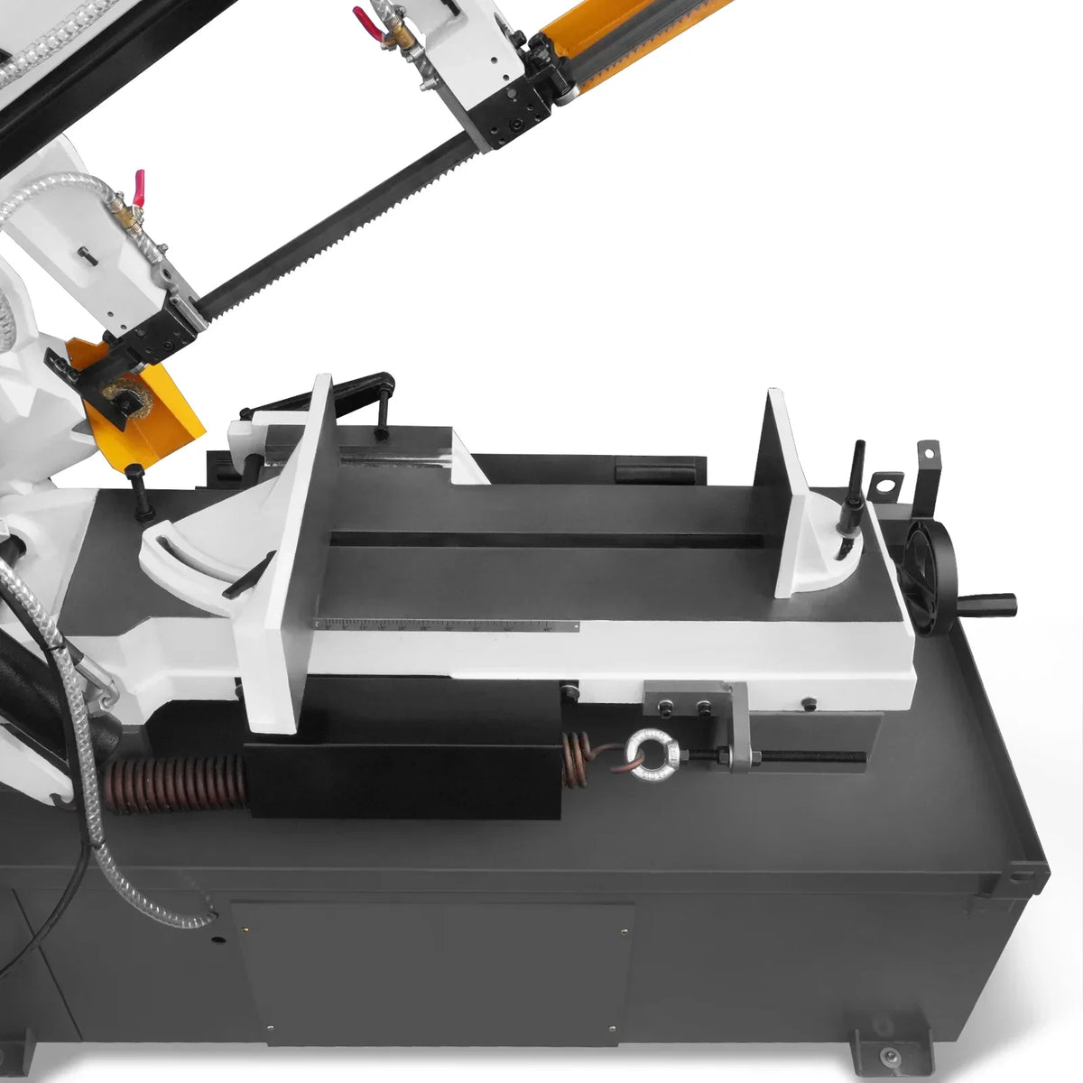 Metal Cutting Band Saw, 10" Round / 18"x5" Rectangular Capacity, 2HP 1.5kW Motor, 4-Speed (35-114 MPM), Horizontal Bandsaw with 0-45° Swivel, Hydraulic Downfeed, 230V 1PH 60Hz, Industrial Grade for Steel, Aluminum & Alloys BS-1018B