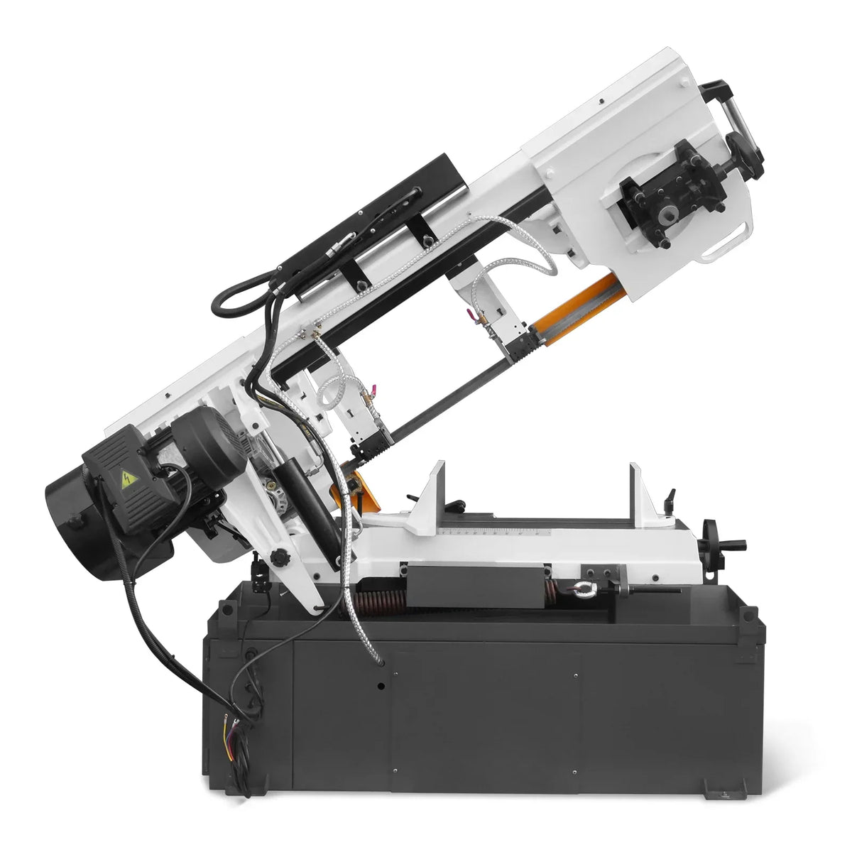Metal Cutting Band Saw, 10" Round / 18"x5" Rectangular Capacity, 2HP 1.5kW Motor, 4-Speed (35-114 MPM), Horizontal Bandsaw with 0-45° Swivel, Hydraulic Downfeed, 230V 1PH 60Hz, Industrial Grade for Steel, Aluminum & Alloys BS-1018B