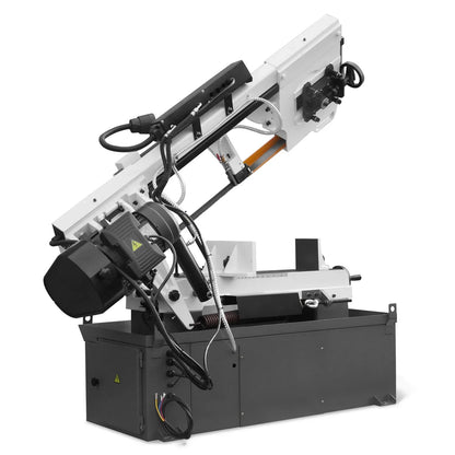 Metal Cutting Band Saw, 10" Round / 18"x5" Rectangular Capacity, 2HP 1.5kW Motor, 4-Speed (35-114 MPM), Horizontal Bandsaw with 0-45° Swivel, Hydraulic Downfeed, 230V 1PH 60Hz, Industrial Grade for Steel, Aluminum & Alloys BS-1018B