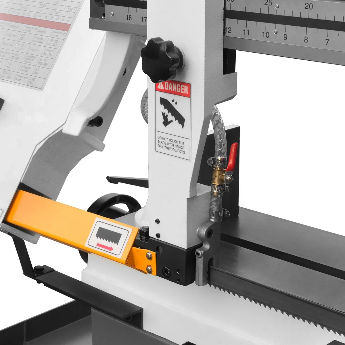 Metal Cutting Band Saw, 10" Round / 18"x5" Rectangular Capacity, 2HP 1.5kW Motor, 4-Speed (35-114 MPM), Horizontal Bandsaw with 0-45° Swivel, Hydraulic Downfeed, 230V 1PH 60Hz, Industrial Grade for Steel, Aluminum & Alloys BS-1018B