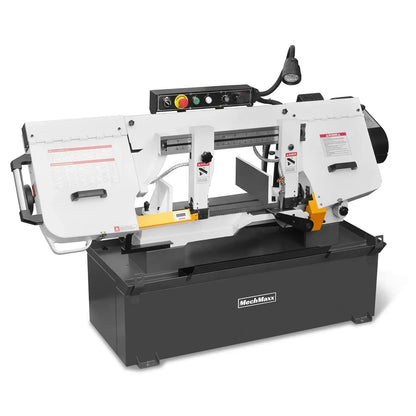 Metal Cutting Band Saw, 10" Round / 18"x5" Rectangular Capacity, 2HP 1.5kW Motor, 4-Speed (35-114 MPM), Horizontal Bandsaw with 0-45° Swivel, Hydraulic Downfeed, 230V 1PH 60Hz, Industrial Grade for Steel, Aluminum & Alloys BS-1018B