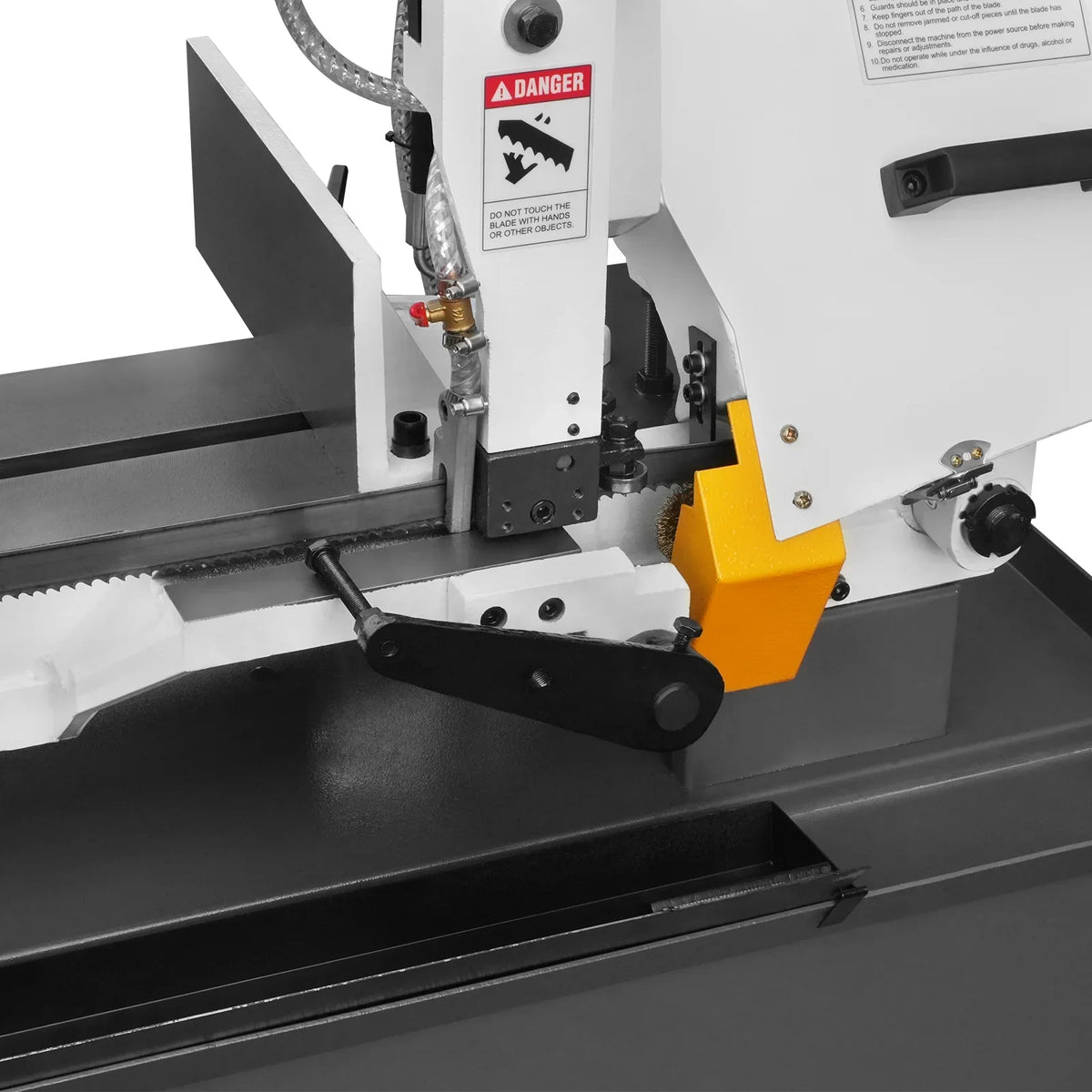 Metal Cutting Band Saw, 10" Round / 18"x5" Rectangular Capacity, 2HP 1.5kW Motor, 4-Speed (35-114 MPM), Horizontal Bandsaw with 0-45° Swivel, Hydraulic Downfeed, 230V 1PH 60Hz, Industrial Grade for Steel, Aluminum & Alloys BS-1018B