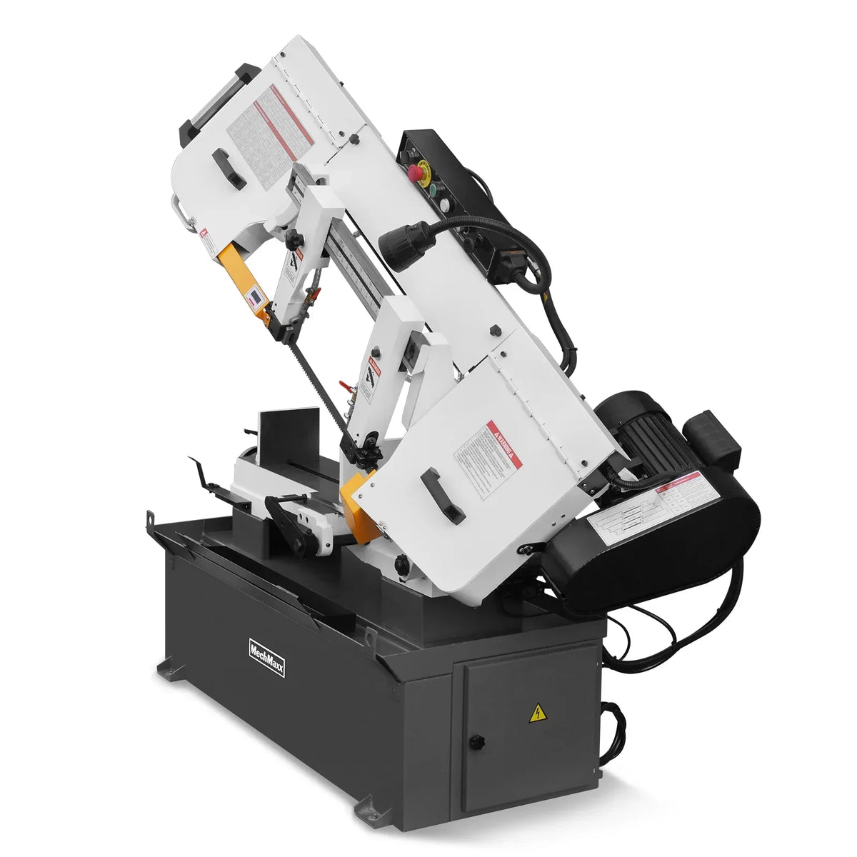 Metal Cutting Band Saw, 10" Round / 18"x5" Rectangular Capacity, 2HP 1.5kW Motor, 4-Speed (35-114 MPM), Horizontal Bandsaw with 0-45° Swivel, Hydraulic Downfeed, 230V 1PH 60Hz, Industrial Grade for Steel, Aluminum & Alloys BS-1018B