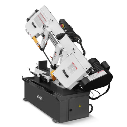 Metal Cutting Band Saw, 10" Round / 18"x5" Rectangular Capacity, 2HP 1.5kW Motor, 4-Speed (35-114 MPM), Horizontal Bandsaw with 0-45° Swivel, Hydraulic Downfeed, 230V 1PH 60Hz, Industrial Grade for Steel, Aluminum & Alloys BS-1018B