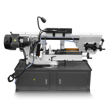 MechMaxx Metal Cutting Band Saw 10 Inch Horizontal Bandsaw 2HP 220V 60Hz 1PH 0‑45° Mitering Hydraulic Down Feed Built‑in Coolant System for Steel Aluminum Alloy Metal Fabrication BS-1018R
