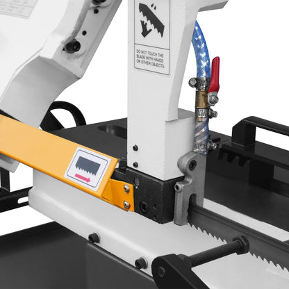 MechMaxx Metal Cutting Band Saw 10 Inch Horizontal Bandsaw 2HP 220V 60Hz 1PH 0‑45° Mitering Hydraulic Down Feed Built‑in Coolant System for Steel Aluminum Alloy Metal Fabrication BS-1018R