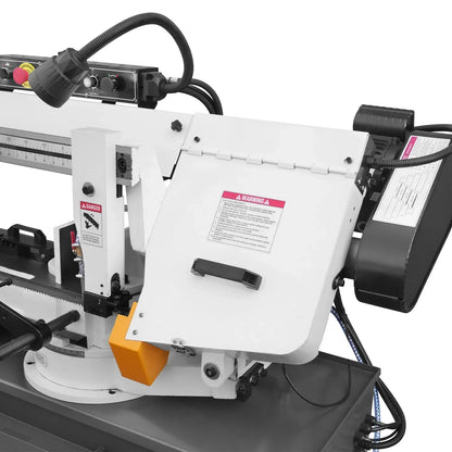 MechMaxx Metal Cutting Band Saw 10 Inch Horizontal Bandsaw 2HP 220V 60Hz 1PH 0‑45° Mitering Hydraulic Down Feed Built‑in Coolant System for Steel Aluminum Alloy Metal Fabrication BS-1018R