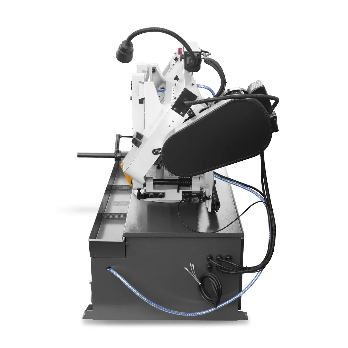 MechMaxx Metal Cutting Band Saw 10 Inch Horizontal Bandsaw 2HP 220V 60Hz 1PH 0‑45° Mitering Hydraulic Down Feed Built‑in Coolant System for Steel Aluminum Alloy Metal Fabrication BS-1018R