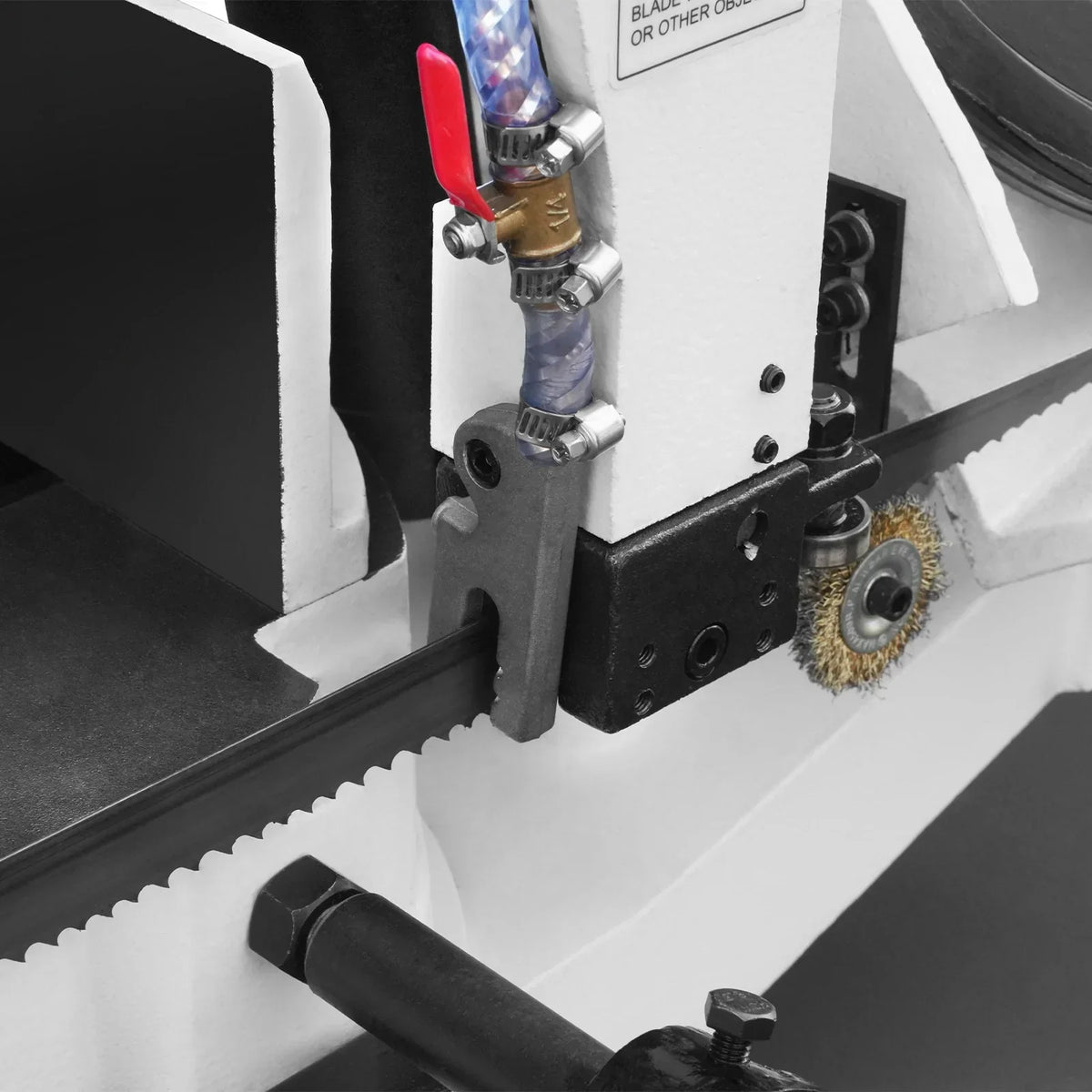 MechMaxx Metal Cutting Band Saw 10 Inch Horizontal Bandsaw 2HP 220V 60Hz 1PH 0‑45° Mitering Hydraulic Down Feed Built‑in Coolant System for Steel Aluminum Alloy Metal Fabrication BS-1018R