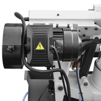 MechMaxx Metal Cutting Band Saw 10 Inch Horizontal Bandsaw 2HP 220V 60Hz 1PH 0‑45° Mitering Hydraulic Down Feed Built‑in Coolant System for Steel Aluminum Alloy Metal Fabrication BS-1018R