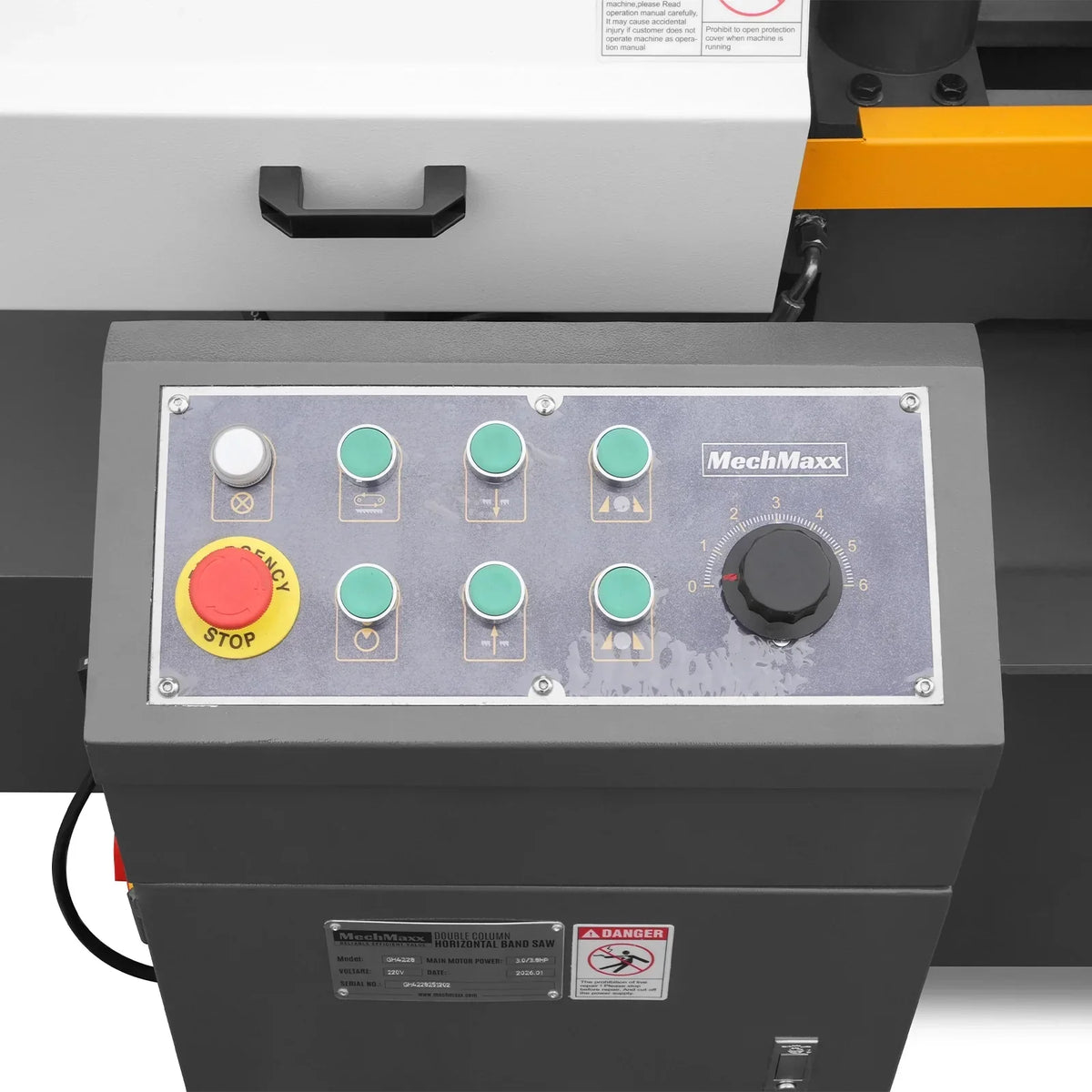 11" Double Column Horizontal Metal Cutting Band Saw, 2-Speed, Hydraulic Feed, 2.8kW Industrial Saw GH4228