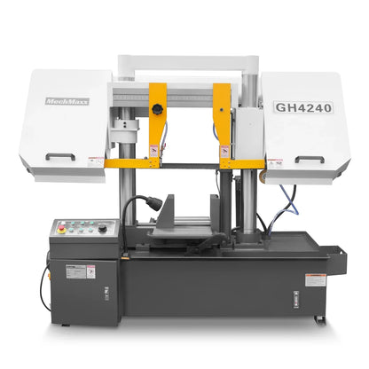 15.7" Industrial Horizontal Metal Cutting Band Saw, Hydraulic Feed, 3.0/4.0 kW Motor, Manual Clamping, for Steel, Alloy, Metal Fabrication GH4240