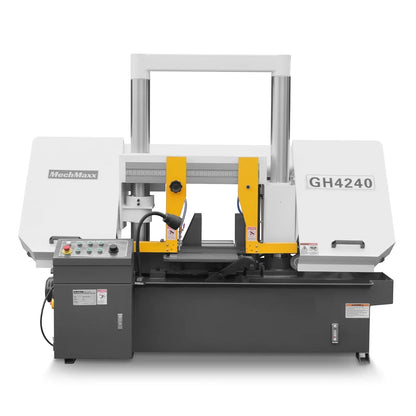 15.7" Industrial Horizontal Metal Cutting Band Saw, Hydraulic Feed, 3.0/4.0 kW Motor, Manual Clamping, for Steel, Alloy, Metal Fabrication GH4240