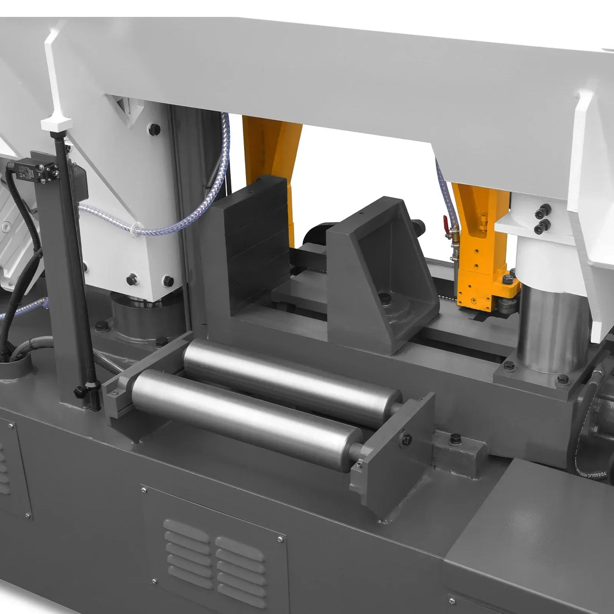 15.7" Industrial Horizontal Metal Cutting Band Saw, Hydraulic Feed, 3.0/4.0 kW Motor, Manual Clamping, for Steel, Alloy, Metal Fabrication GH4240