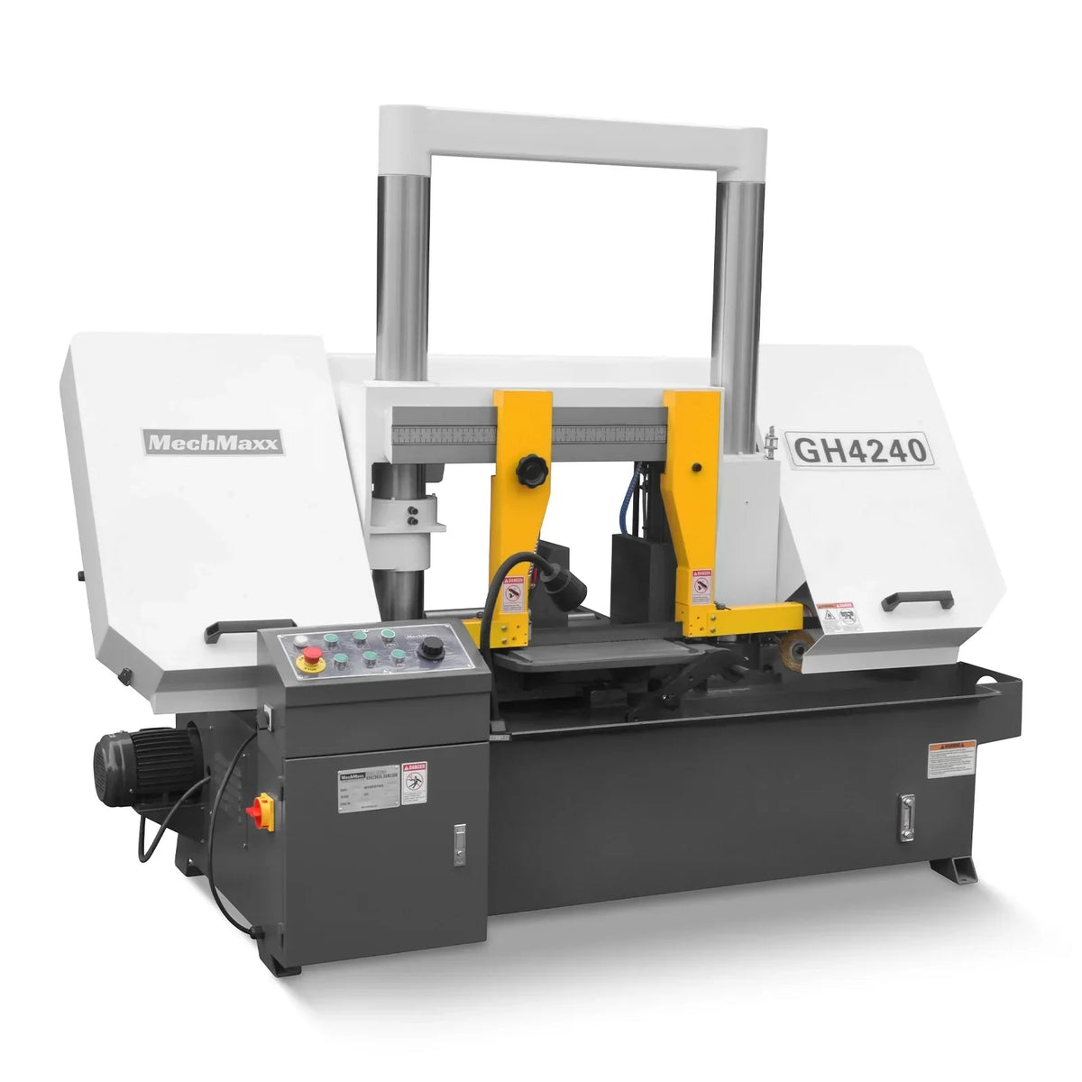 15.7" Industrial Horizontal Metal Cutting Band Saw, Hydraulic Feed, 3.0/4.0 kW Motor, Manual Clamping, for Steel, Alloy, Metal Fabrication GH4240