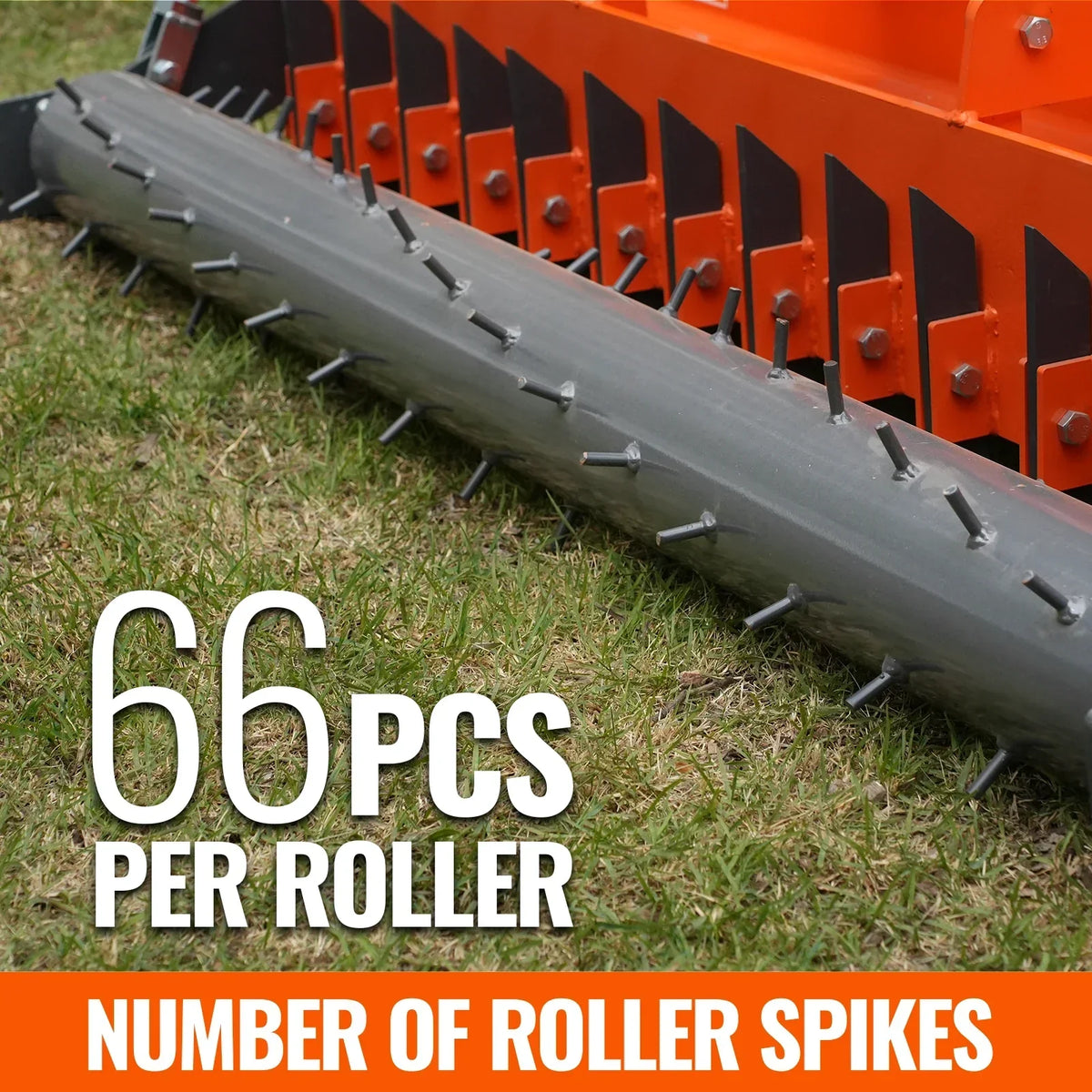 84" Heavy Duty Soil Pulverizer,  Single Spiked Roller,  29 Shanks,  Category 1 and 2,  3 Point Hitch Tractor Attachment,  TSP84