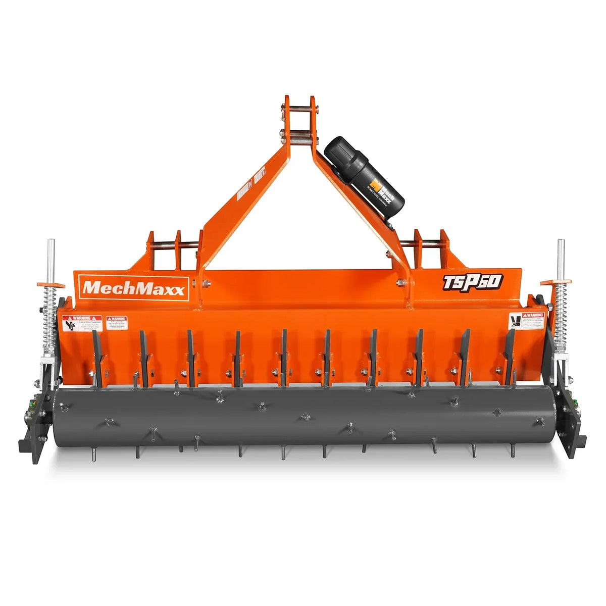 60" Heavy Duty Soil Pulverizer,  Single Spiked Roller,  21 Shanks,  Category 1 and 2,  3 Point Hitch Tractor Attachment,  TSP60