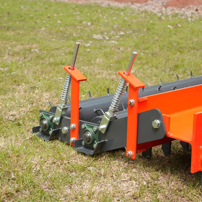84" Heavy Duty Soil Pulverizer,  Double Spiked Roller,  29 Shanks,  Category 1 and 2,  3 Point Hitch Tractor Attachment,  TSP84D