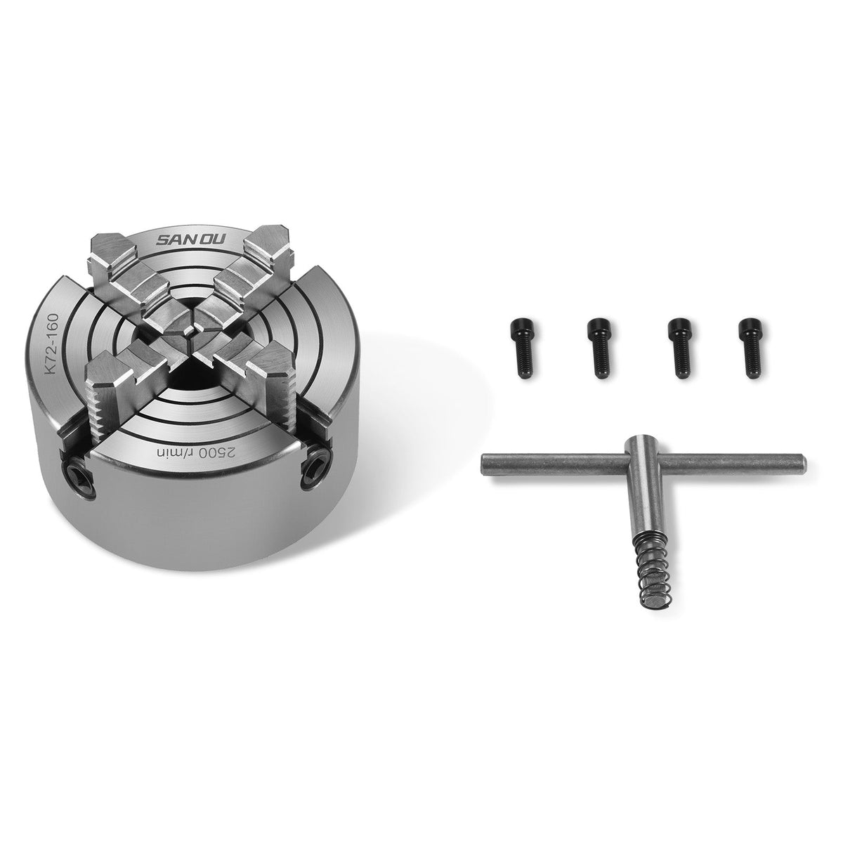 5 in 4 Jaw Lathe Chuck K72-160mm for Metal Lathe Machine  SKU: 500007 | Model: 1130V  SKU: 500008 | Model: 1130VD SKU: 500102 | Model: 1130VC