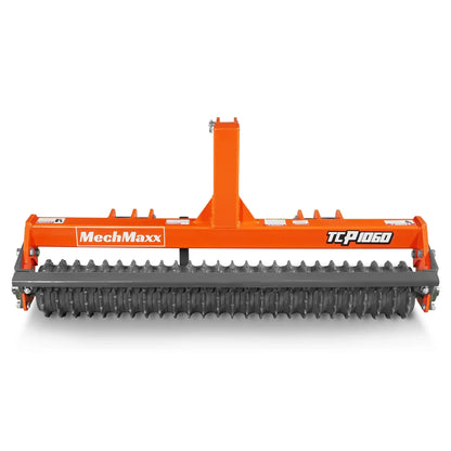 60" Cultipacker with 26 Ductile Iron Wheels,  Scraper Bar Included,  Category 1 and 2,  3 Point Hitch Tractor Attachment,  TCP1060