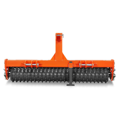 60" Cultipacker with 26 Ductile Iron Wheels,  Scraper Bar Included,  Category 1 and 2,  3 Point Hitch Tractor Attachment,  TCP1060