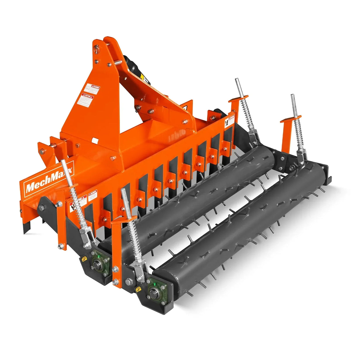 60" Heavy Duty Soil Pulverizer,  Double Spiked Roller,  21 Shanks,  Category 1 and 2,  3 Point Hitch Tractor Attachment,  TSP60D