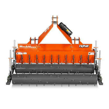 60" Heavy Duty Soil Pulverizer,  Double Spiked Roller,  21 Shanks,  Category 1 and 2,  3 Point Hitch Tractor Attachment,  TSP60D