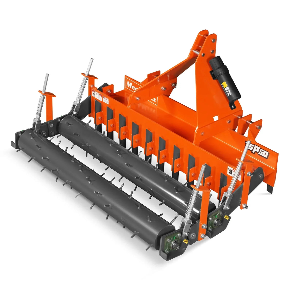 60" Heavy Duty Soil Pulverizer,  Double Spiked Roller,  21 Shanks,  Category 1 and 2,  3 Point Hitch Tractor Attachment,  TSP60D
