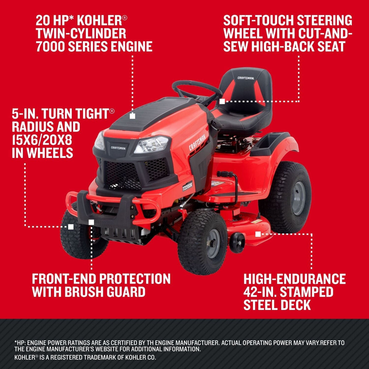 CRAFTSMAN CM13APA9ZSA93 Turn Tight Gas Lawn Tractor
