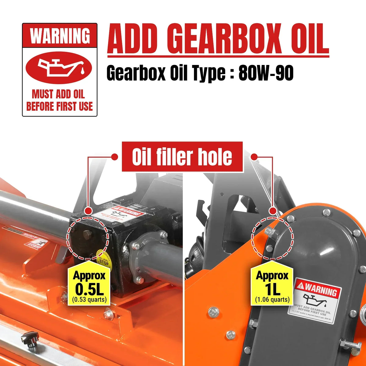 65 in Stone Burier Reverse Rotary Tiller,  3 Point Hitch Cat.1,  Chain Drive,  PTO Shaft Included with Slip Clutch,  30-55 HP,  RSB65
