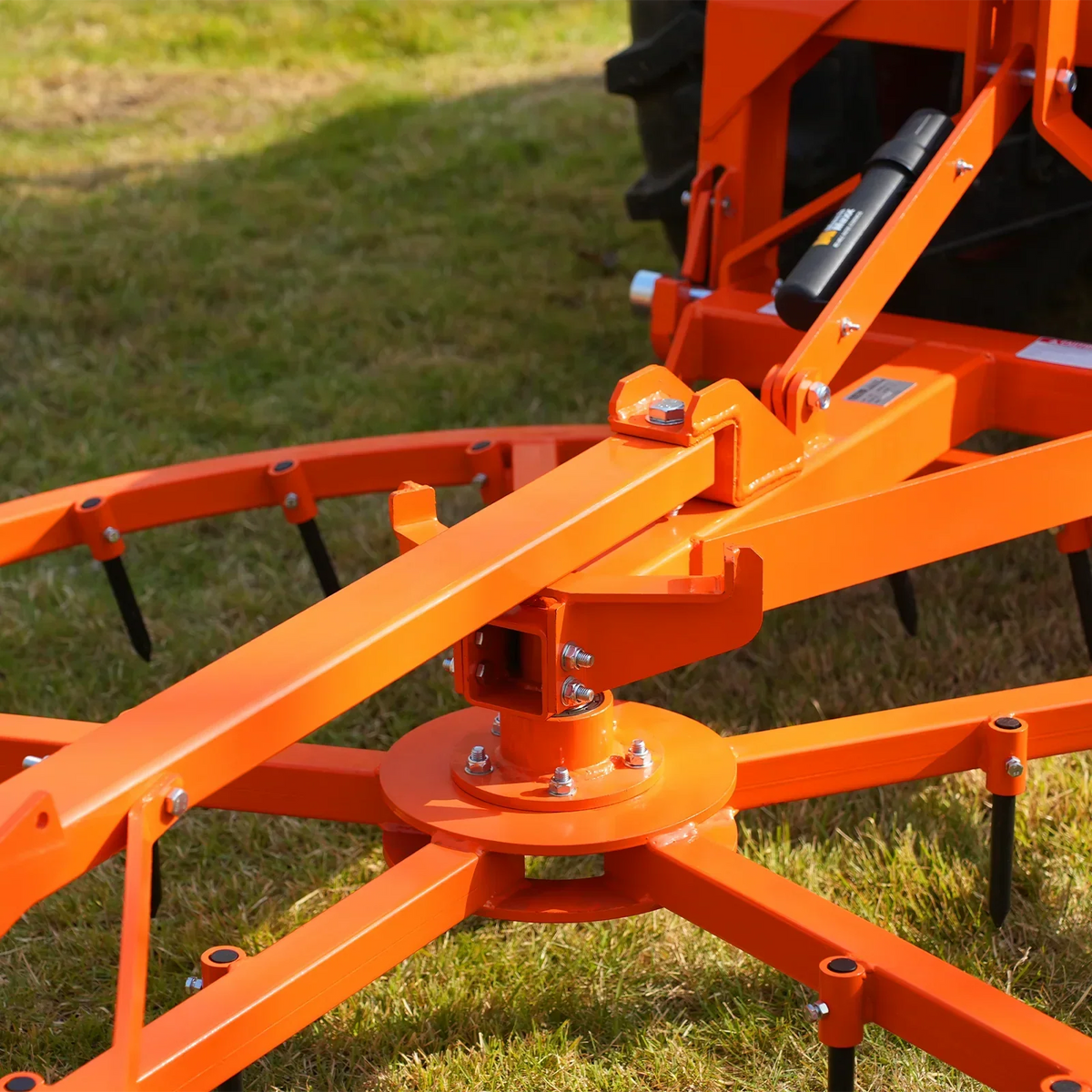 72" Arena Spin Harrow Groomer with 35 Tines and Rake Cat.1 3 Point Hitch Grooming Attachment,  AHG72R