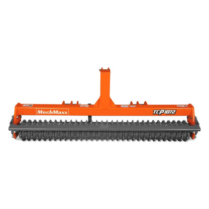 72" Cultipacker with 32 Ductile Iron Wheels,  Scraper Bar Included,  Category 1 and 2,  3 Point Hitch Tractor Attachment,  TCP1072