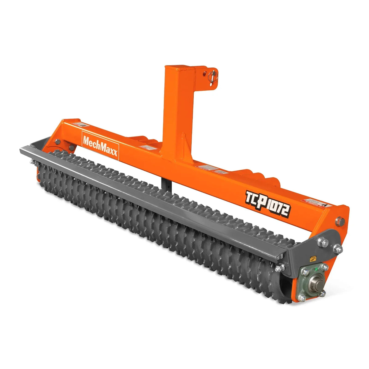72" Cultipacker with 32 Ductile Iron Wheels,  Scraper Bar Included,  Category 1 and 2,  3 Point Hitch Tractor Attachment,  TCP1072