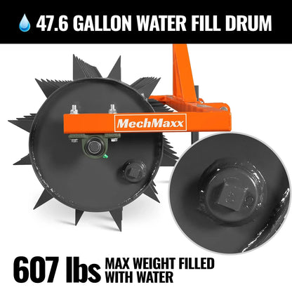 72" Drum Spike Aerator Cat. 1 3-Point Hitch Tractor Attachment, DSA72
