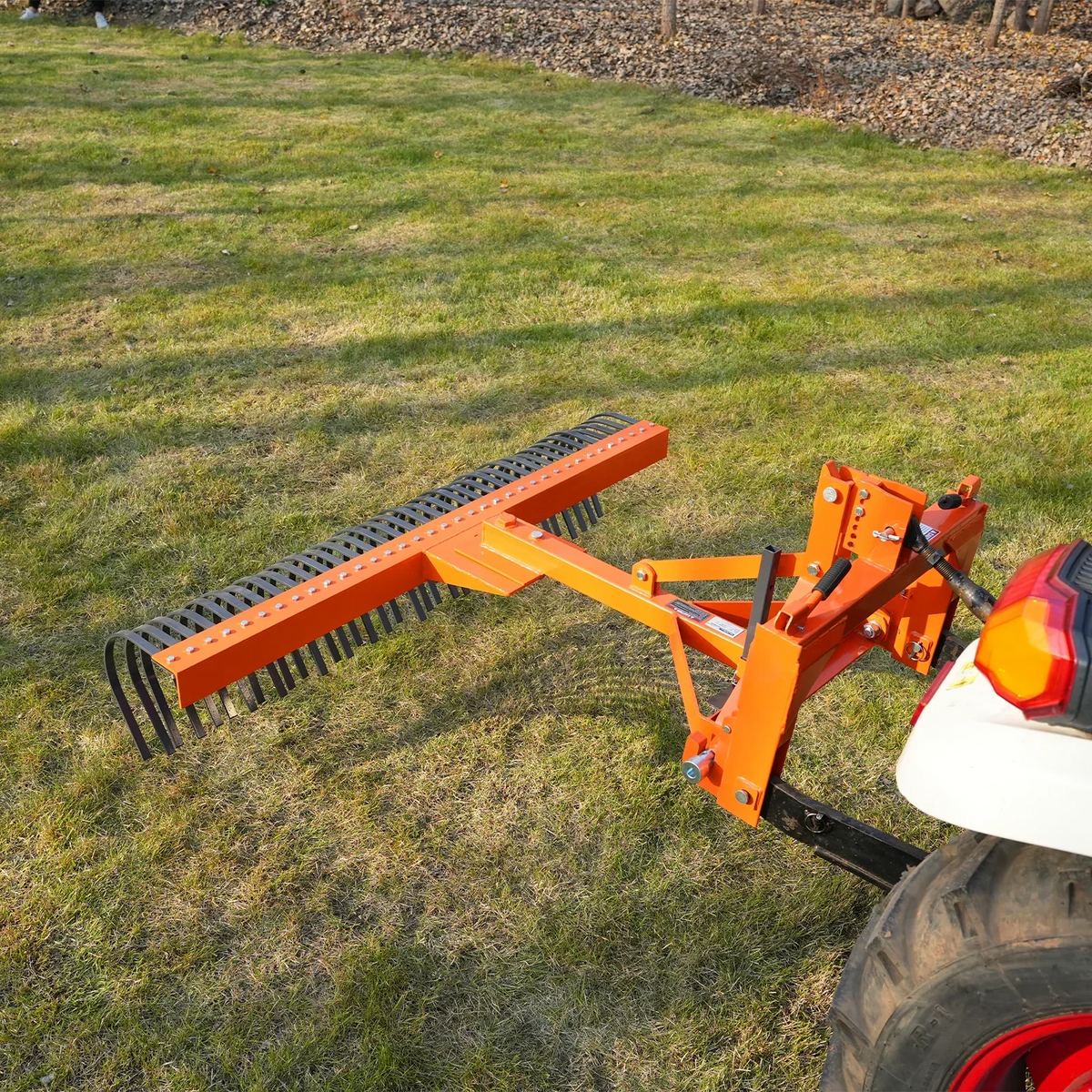 72" Landscape Rake with 36 Tines 3 Point Hitch Tractor Attachment,  LR72