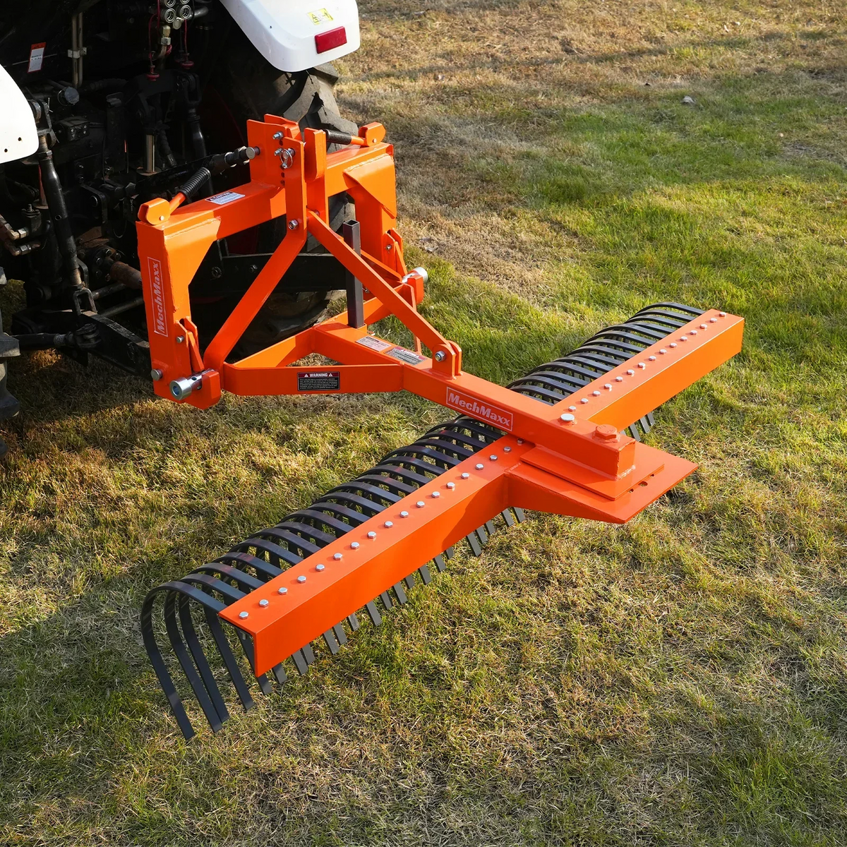 72" Landscape Rake with 36 Tines 3 Point Hitch Tractor Attachment,  LR72
