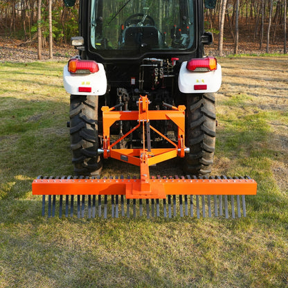 72" Landscape Rake with 36 Tines 3 Point Hitch Tractor Attachment,  LR72