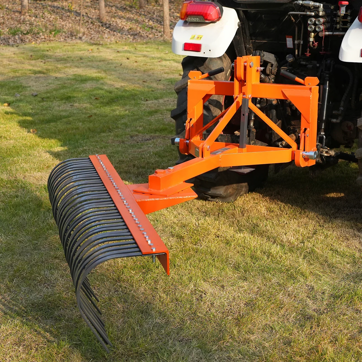 72" Landscape Rake with 36 Tines 3 Point Hitch Tractor Attachment,  LR72