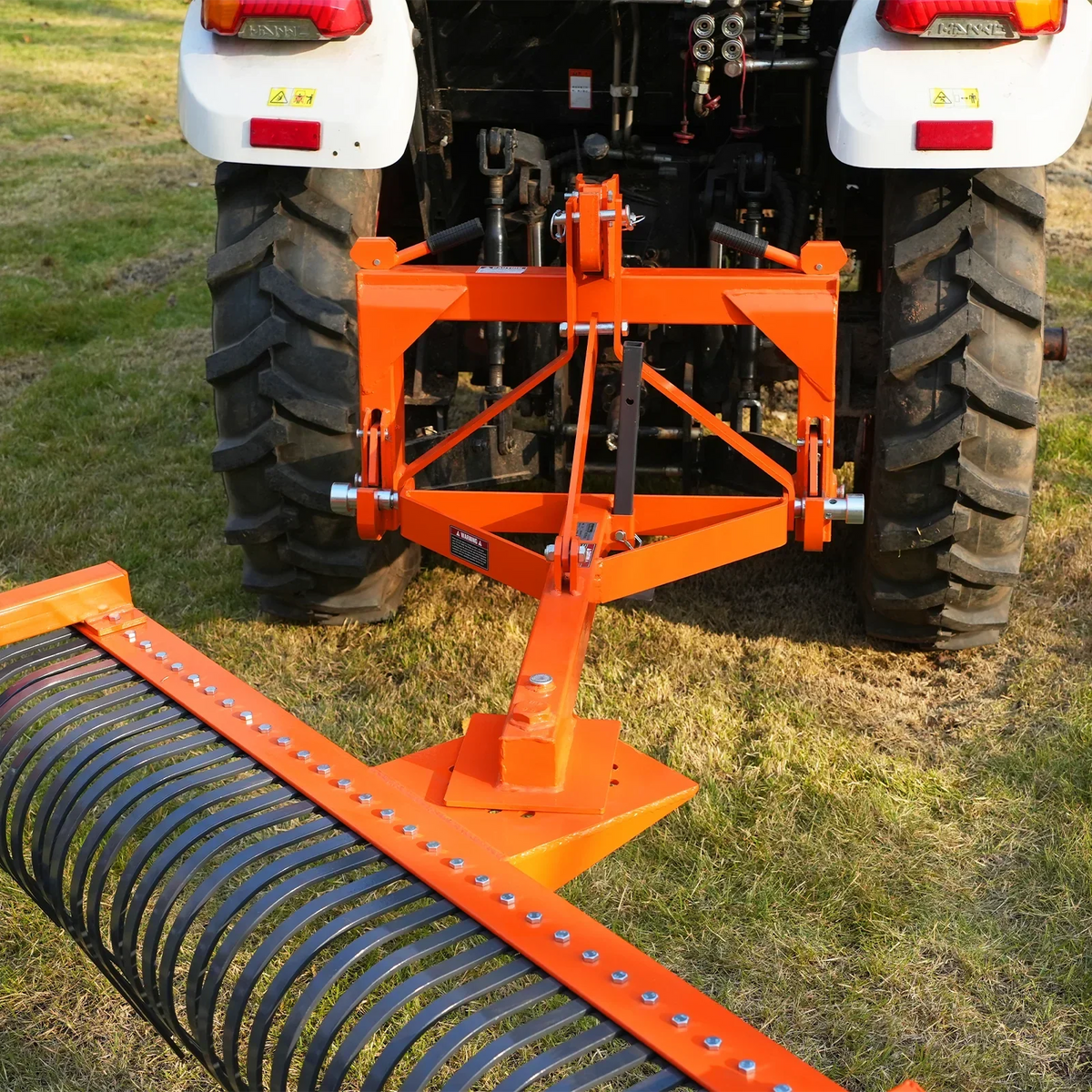 72" Landscape Rake with 36 Tines 3 Point Hitch Tractor Attachment,  LR72