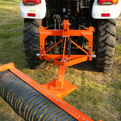 72" Landscape Rake with 36 Tines 3 Point Hitch Tractor Attachment,  LR72