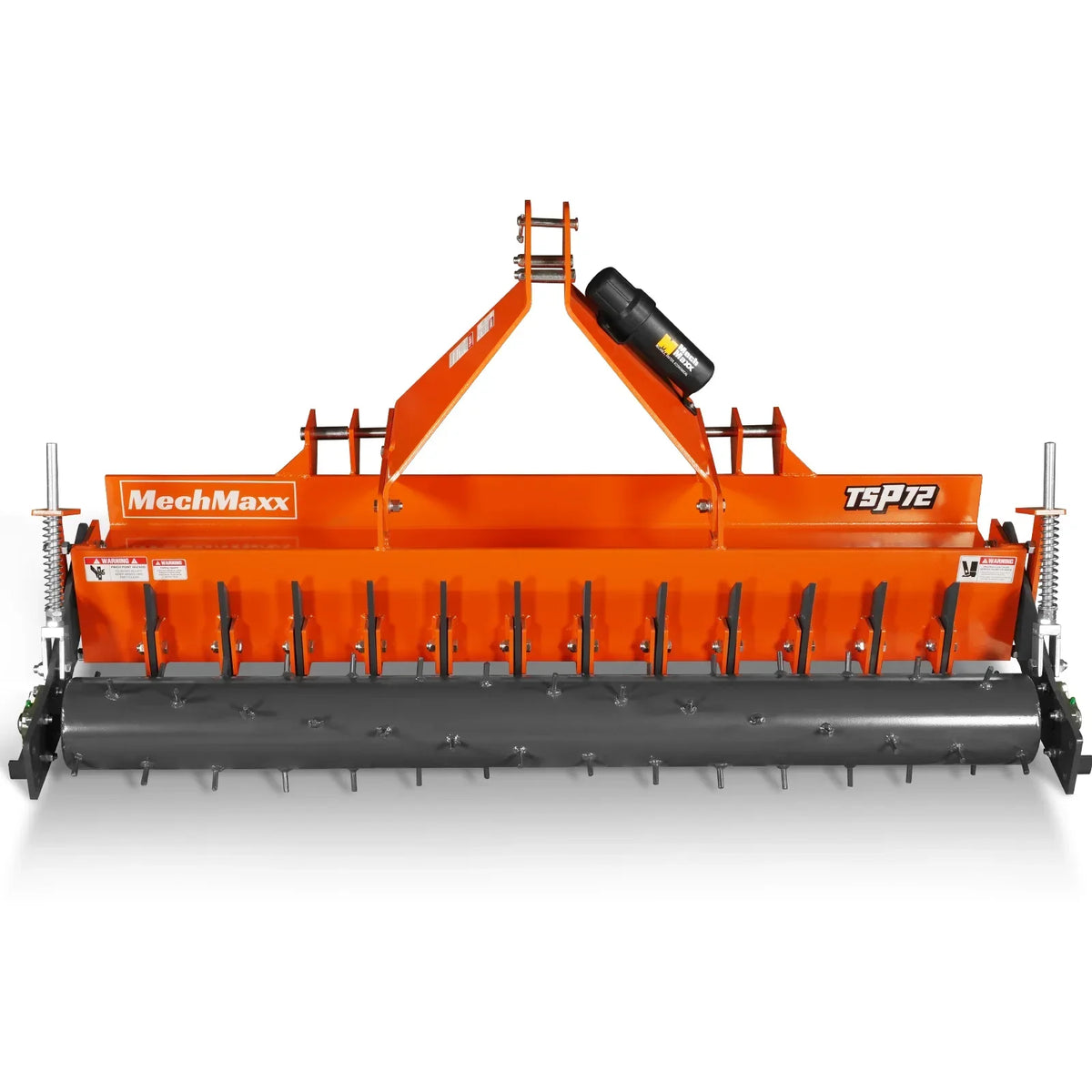 72" Heavy Duty Soil Pulverizer,  Single Spiked Roller,  25 Shanks,  Category 1 and 2,  3 Point Hitch Tractor Attachment,  TSP72