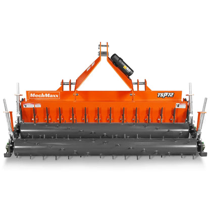 72" Heavy Duty Soil Pulverizer,  Double Spiked Roller,  25 Shanks,  Category 1 and 2,  3 Point Hitch Tractor Attachment,  TSP72D