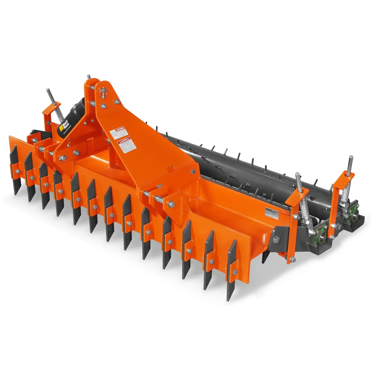 72" Heavy Duty Soil Pulverizer,  Double Spiked Roller,  25 Shanks,  Category 1 and 2,  3 Point Hitch Tractor Attachment,  TSP72D